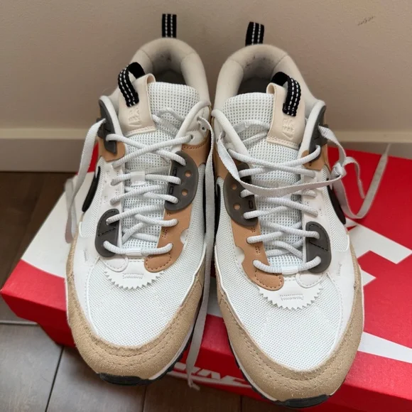 NIKE AIR MAX 90 FUTURA - Size 9.5 Womens - Phanton/Black-Hemp-Sanddrift - Picture 6 of 9